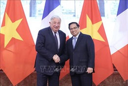 Thủ tướng Phạm Minh Chính tiếp Chủ tịch Thượng viện Cộng hòa Pháp
