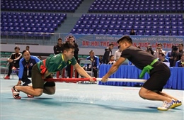 Đại hội Thể thao toàn quốc 2022: Đoàn Thái Nguyên dẫn đầu môn Đẩy gậy