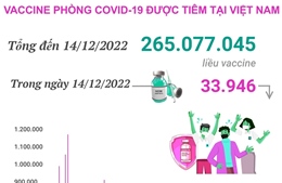 Hơn 265,077 triệu liều vaccine phòng COVID-19 đã được tiêm tại Việt Nam
