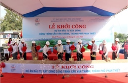 Khởi công xây dựng cầu Văn Thánh ở TP Phan Thiết, Bình Thuận 