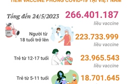 Tình hình tiêm vaccine phòng COVID-19 tại Việt Nam tính đến hết ngày 24/5/2023