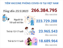 Tình hình tiêm vaccine phòng COVID-19 tại Việt Nam tính đến hết ngày 23/5/2023