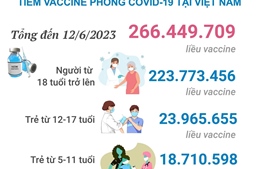 Tình hình tiêm vaccine phòng COVID-19 tại Việt Nam tính đến hết ngày 12/6/2023