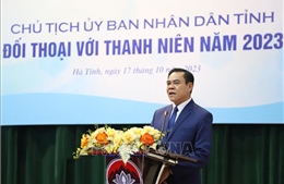 Chủ tịch UBND tỉnh Hà Tĩnh đối thoại với thanh niên về khởi nghiệp, chuyển đổi số