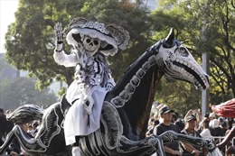 Sắc màu cuộc sống: Rực rỡ lễ hội diễu hành &#39;Ngày của người chết&#39; ở Mexico