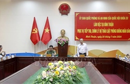 Đoàn khảo sát Ủy ban Quốc phòng và An ninh làm việc tại Bình Thuận