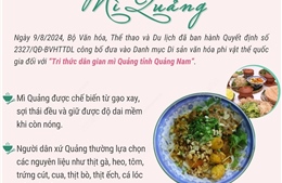 Mì Quảng - Di sản Văn hóa phi vật thể Quốc gia