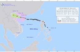 Bão số 3 cách Quảng Ninh, Thái Bình khoảng 150 km về phía Đông Đông Nam