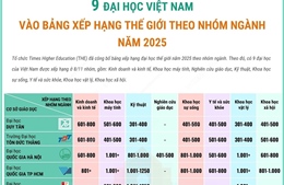 9 đại học Việt Nam vào bảng xếp hạng thế giới theo nhóm ngành năm 2025