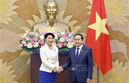 Chủ tịch Quốc hội Trần Thanh Mẫn tiếp Chủ tịch Liên minh Nghị sĩ hữu nghị Nhật Bản - Việt Nam