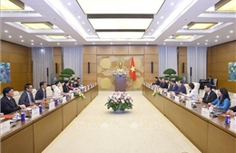 Chủ tịch Quốc hội Trần Thanh Mẫn tiếp Chủ tịch Liên minh Nghị sĩ hữu nghị Nhật - Việt