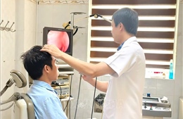 Cấp cứu thành công bệnh nhân bị mũi khoan thép đâm xuyên hốc mũi