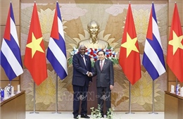 Chủ tịch Quốc hội Trần Thanh Mẫn hội đàm với Chủ tịch Quốc hội Cuba Esteban Lazo Hernández