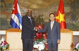 Lãnh đạo Thành phố Hồ Chí Minh hội kiến Chủ tịch Quốc hội Cuba Esteban Lazo Hernandez