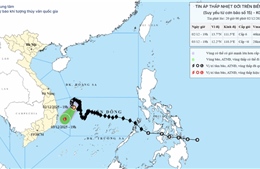 Áp thấp nhiệt đới đổi hướng, di chuyển chậm