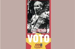 Hình ảnh Chủ tịch Hồ Chí Minh trong phiếu bầu cử Đại hội Đảng Cộng sản Uruguay