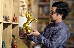 Năm mới về làng cổ Đường Lâm ngắm bộ sưu tập 'Gióng'