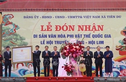Bắc Ninh đón nhận danh hiệu Di sản văn hóa phi vật thể quốc gia Lễ hội Lim