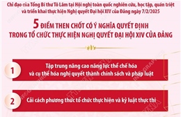 5 điểm then chốt có ý nghĩa quyết định trong tổ chức thực hiện Nghị quyết Đại hội XIV của Đảng