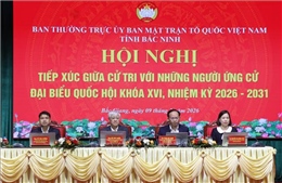 Phó Chủ tịch Thường trực Quốc hội Đỗ Văn Chiến và các ứng cử viên tiếp xúc cử tri tại tỉnh Bắc Ninh