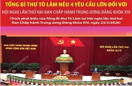 Tổng Bí thư nêu 4 yêu cầu lớn đối với Hội nghị lần thứ hai BCH Trung ương Đảng khóa XIV
