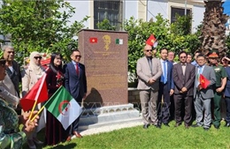Dâng hoa tưởng nhớ Bác tại đại lộ mang tên Người ở Algeria