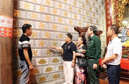 Chùa Cương Xá là ngôi chùa có hệ thống tường đá khắc nhiều chữ Vạn nhất châu Á