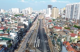 Hà Nội: Đường Vành đai 1 đoạn Hoàng Cầu - Voi Phục dần lộ diện