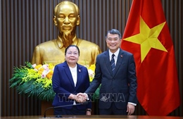 Thủ tướng Lê Minh Hưng tiếp Trưởng Ban Tổ chức Trung ương Đảng Nhân dân Cách mạng Lào