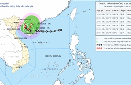 Bão số 4 giữ nguyên cường độ, hướng di chuyển, cách đặc khu Bạch Long Vĩ khoảng 90km