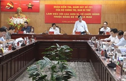 Đoàn kiểm tra giám sát số 231 làm việc với Đảng bộ tỉnh Cà Mau
