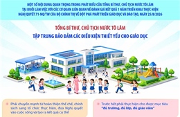 Tổng Bí thư, Chủ tịch nước Tô Lâm: Tập trung bảo đảm các điều kiện thiết yếu cho giáo dục