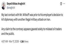 Ngoại trưởng Araghchi lên tiếng sau khi có thông tin Iran-Mỹ liên lạc hậu trường với nhau