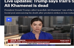 Tổng thống Trump tuyên bố Lãnh tụ Tối cao Iran Ayatollah Ali Khamenei ‘đã chết’