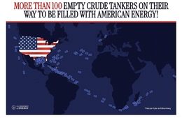 Nhà Trắng thông báo nhiều kỉ lục năng lượng mới, hơn 100 tàu chở dầu hướng tới Mỹ