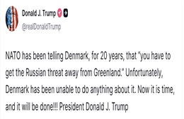 Tổng thống Trump đưa ra tuyên bố mới nhất về Greenland và ‘mối đe doạ từ Nga'