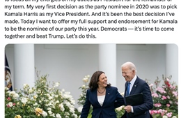 Tổng thống Mỹ Joe Biden từ bỏ cuộc đua với đối thủ Donald Trump