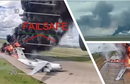 Cơ quan An ninh Ukraine (SBU) công bố video UAV tấn công 4 sân bay của Nga gây thiệt hại lớn