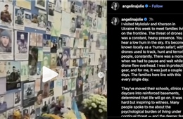 Angelina Jolie kể về mối đe doạ UAV khi thăm thành phố tiền tuyến nguy hiểm nhất ở Ukraine