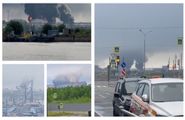 Tổng thống Zelensky tung video xác nhận Ukraine tấn công cảng dầu Nga ở St. Petersburg