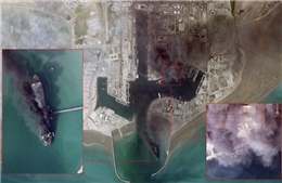 Căn cứ hải quân then chốt của Iran tại Eo biển Hormuz bốc cháy sau các đòn không kích