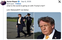 Kiểu tóc mới của Tổng thống Mỹ Donald Trump gây sốt trên mạng