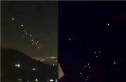 Video ghi cảnh tên lửa Iran dồn dập lao về phía các cơ sở quân sự của Mỹ ở Trung Đông