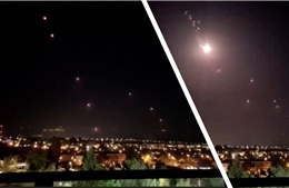 Video quân đội Israel đánh chặn hàng chục tên lửa ở biên giới với Liban 