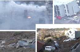 Hình ảnh mới nhất từ tâm chấn trong trận động đất lớn ở Nhật Bản 