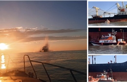 Trúng thủy lôi ở Biển Đen, tàu Hy Lạp đến Ukraine chở ngũ cốc bị mất kiểm soát