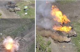 Video UAV cảm tử của Ukraine tấn công xe tăng triệu đô, tiên tiến nhất của quân đội Nga