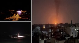 Video máy bay Mỹ, Anh oanh tạc hàng loạt mục tiêu của Houthi ở Yemen