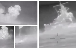 Quân đội Ukraine tung video tấn công đánh chìm tàu tuần tra Sergei Kotov của Nga 