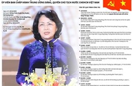 Đồng chí Đặng Thị Ngọc Thịnh, Ủy viên Ban Chấp hành Trung ương Đảng, Quyền Chủ tịch nước CHXHCN Việt Nam